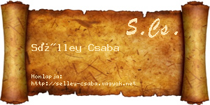 Sélley Csaba névjegykártya