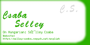 csaba selley business card
